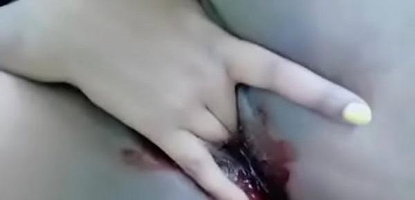  Swathi naidu getting blood from pussy